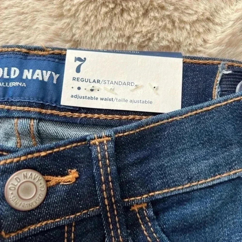 GIRLS OLD NAVY BALLERINA EMBELLISHED JEANS NWT SZ 7